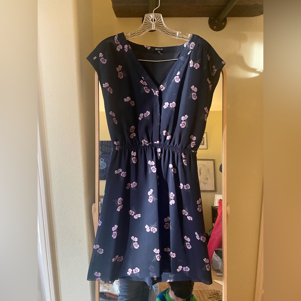 Madewell Cap Sleeve Floral Dress